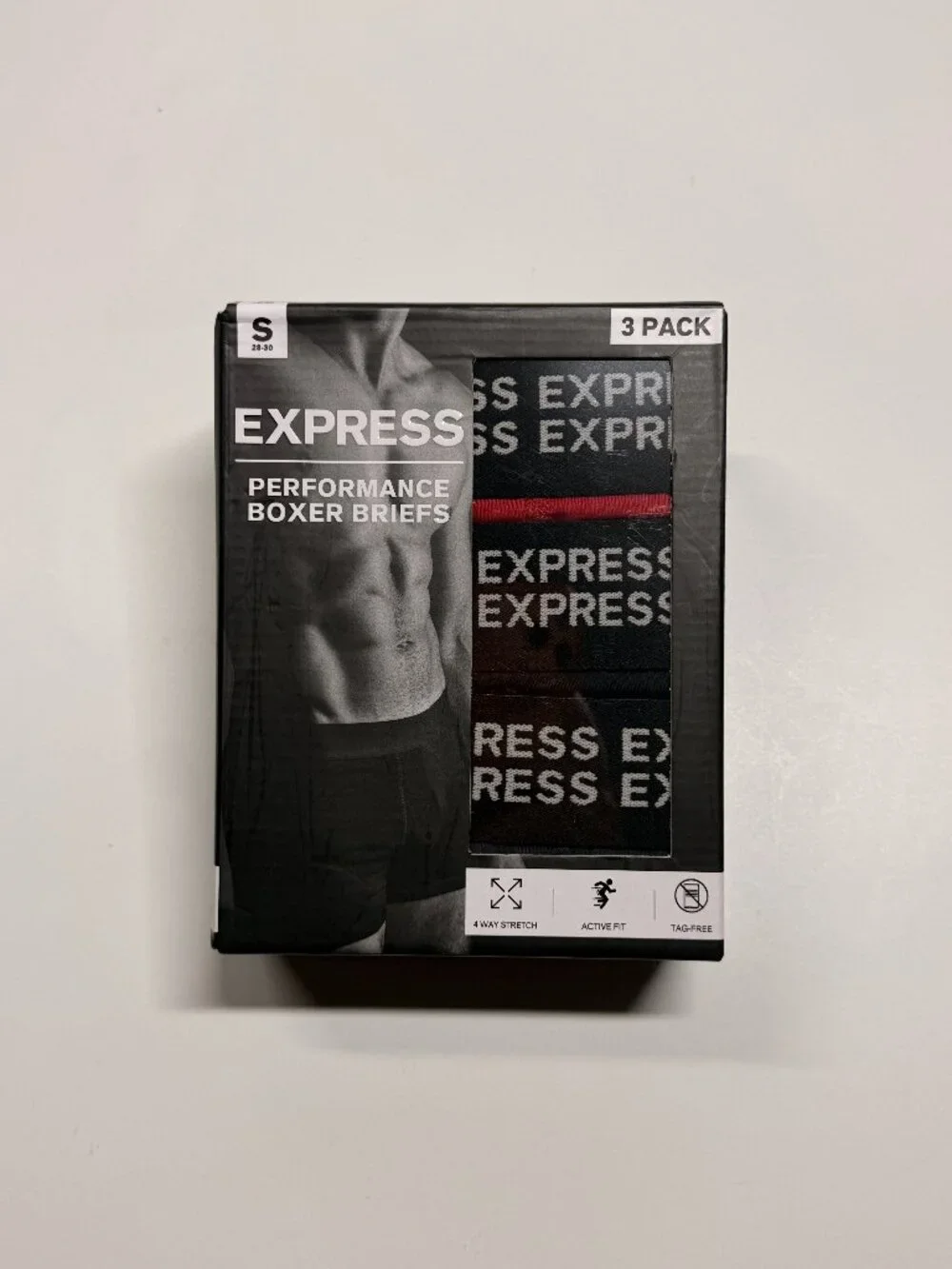 NWT Express Performance Microfiber Boxer Briefs - Multi Colors - 3 Pack